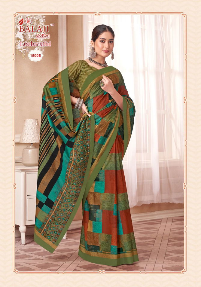 Leelavathi Vol 15 By Balaji Pure Cotton Printed Saree Wholesale Shop In Surat